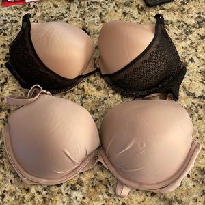 Gently used bundle of push up bras size 34DD